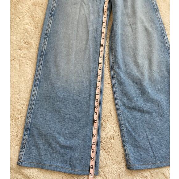 Wrangler World Wide Medium Wash Wide-leg Denim Jeans Size 24 - Picture 6 of 8